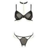 Tp101 2-Tlg. Set Schwarz-Gold von Kotek | Fesselliebe.de