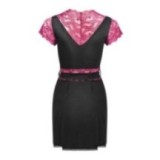 Kumiko Kleiding Gown Schwarz-Lila von Livco Corsetti Fashion | Fesselliebe.de