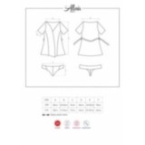 Alluria Peignoir & Tanga Schwarz von Obsessive | Fesselliebe.de