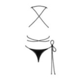 Cordellis Offener Schritt Body Schwarz von Obsessive | Fesselliebe.de