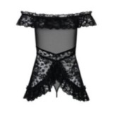 Flores Chemise & Tanga Schwarz von Obsessive | Fesselliebe.de