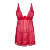 Lacelove Babydoll & Tanga Rot von Obsessive | Fesselliebe.de