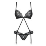 Laluna Offener Schritt Body Schwarz von Obsessive | Fesselliebe.de