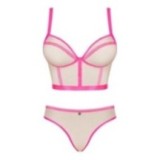 Nudelia Top & Höschen Pink von Obsessive | Fesselliebe.de