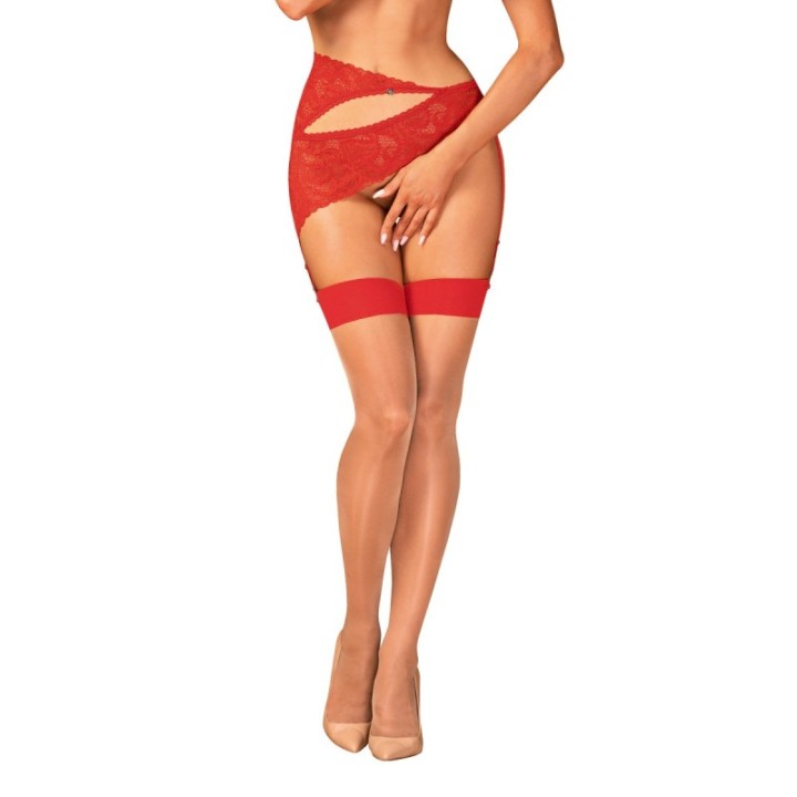 Strümpfe Nude-Rot S814 von Obsessive | Fesselliebe.de