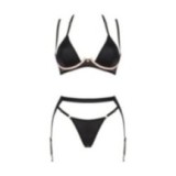 Selinne 3er Set Schwarz von Obsessive | Fesselliebe.de