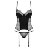 Sharlotte Korsett & Tanga Schwarz von Obsessive | Fesselliebe.de