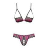 Tulia 2er Set Cupless Schwarz von Obsessive | Fesselliebe.de