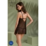 Eco Drosera Chemise & Tanga Schwarz von Passion Eco Collection | Fesselliebe.de