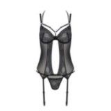 Eco Drosera Korsett & Tanga Schwarz von Passion Eco Collection | Fesselliebe.de