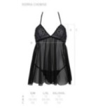 Eco Kerria Chemise & Tanga Schwarz von Passion Eco Collection | Fesselliebe.de