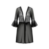 Eco Leafa Peignoir Schwarz von Passion Eco Collection | Fesselliebe.de