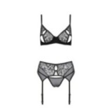 Eco Primula 3er Set mit offenem BH Schwarz von Passion Eco Collection | Fesselliebe.de