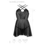 Eco Selaginella Chemise & Tanga Schwarz von Passion Eco Collection | Fesselliebe.de
