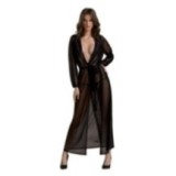 Eco Zinnia Peignoir Schwarz von Passion Eco Collection | Fesselliebe.de