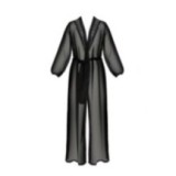 Eco Zinnia Peignoir Schwarz von Passion Eco Collection | Fesselliebe.de