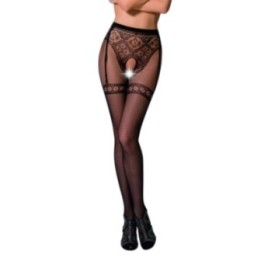 Strumpfhose offen (OUVERT Strumpfhose) Schwarz S012 von Passion-Exklusiv | Fesselliebe.de