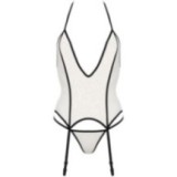 Mayennie Korsett & Tanga Ekru-Schwarz von SpaleXLine | Fesselliebe.de