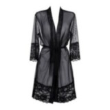Peignoir Schwarz V-8840 von Axami | Fesselliebe.de