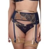 Strumpfgürtel Blau-Beige V-9332 von Axami | Fesselliebe.de