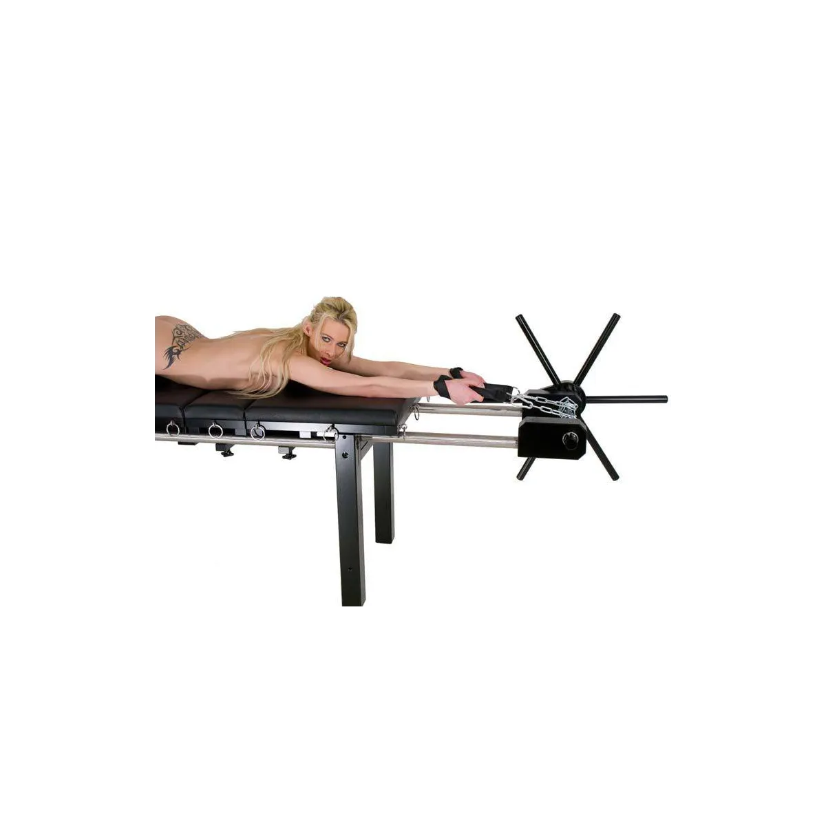 Bondage Streckbank Mit Spindel, Fusspranger Und Polster Für Bdsm & Fetisch | Dessou24.de