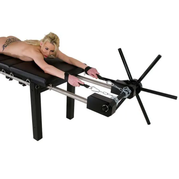 Bondage Streckbank Mit Spindel, Fusspranger Und Polster Für Bdsm & Fetisch | Dessou24.de