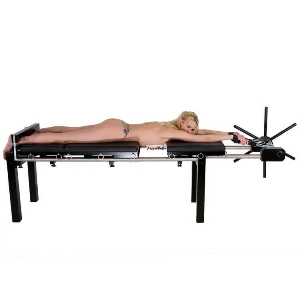 Bondage Streckbank Mit Spindel, Fusspranger Und Polster Für Bdsm & Fetisch | Dessou24.de