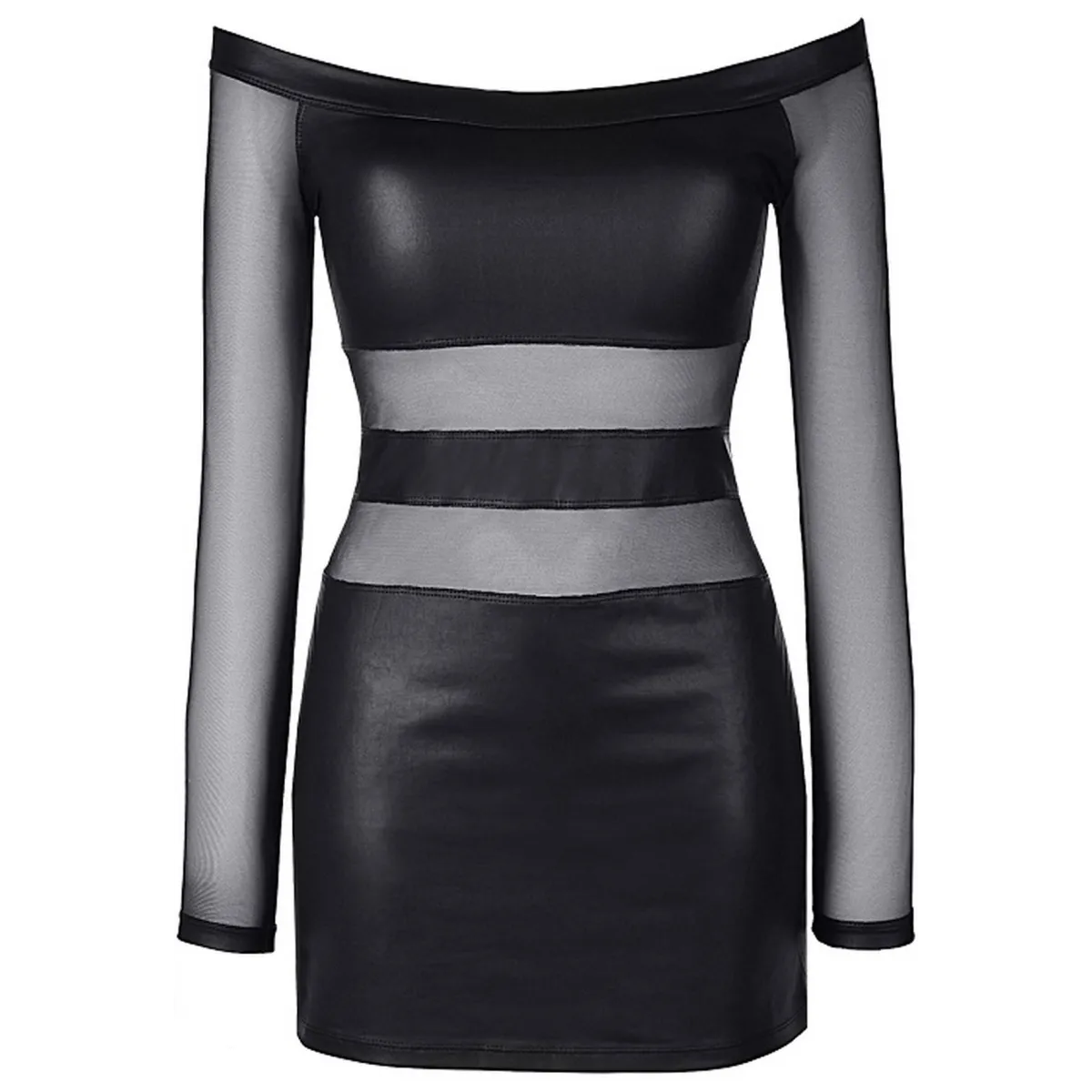 ♥ Wetlook - Tüll Kleid V-9309 Schwarz von Axami ♥ kaufen | Fesselliebe