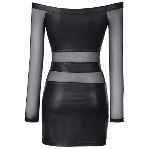 ♥ Wetlook - Tüll Kleid V-9309 Schwarz von Axami ♥ kaufen | Fesselliebe
