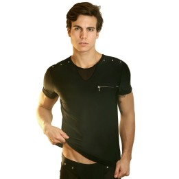 Schwarzes Herren T-Shirt Open Spirit von Look Me | Fesselliebe.de