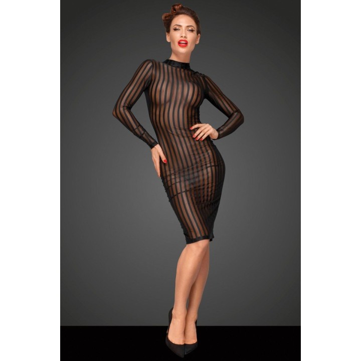 Klassisches Kleid aus Weichem und Elastischen Tüll F182 von Noir Handmade Decadence Collection | Fesselliebe.de