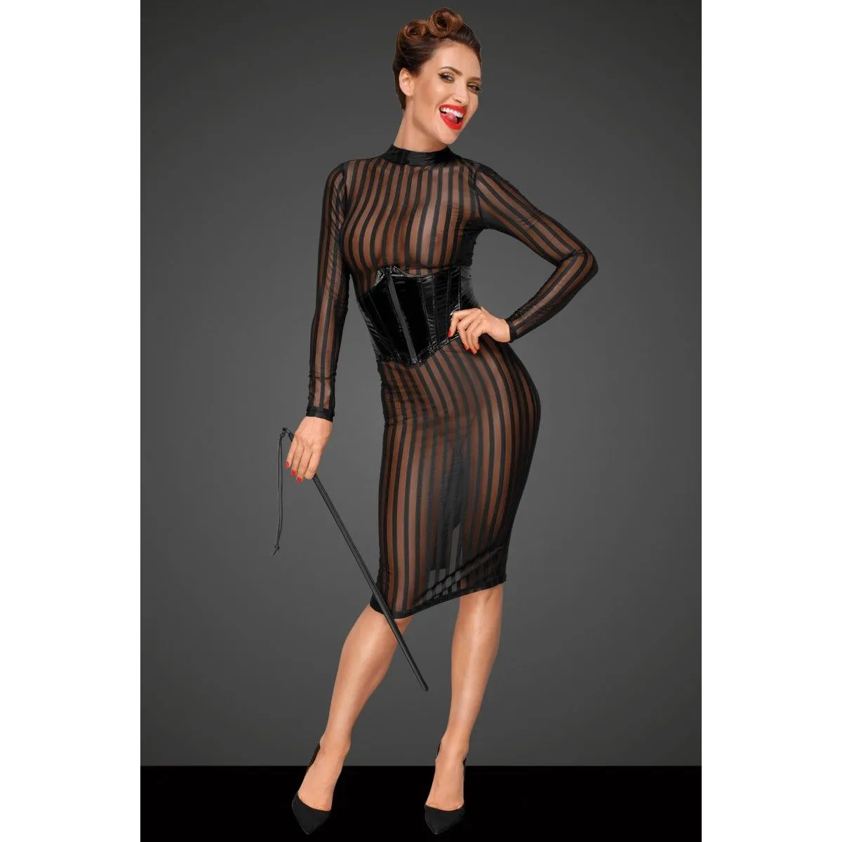 ♥ Klassisches Kleid Aus Weichem und Elastischen Tüll F182 von Noir Handmade Decadence Collection ♥ kaufen | Fesselliebe