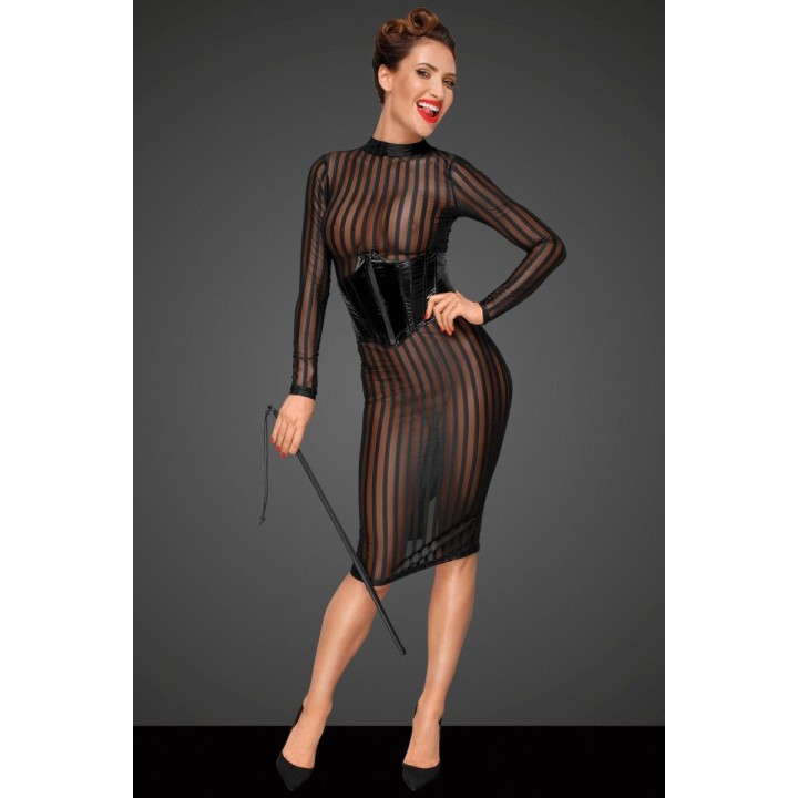 Klassisches Kleid aus Weichem und Elastischen Tüll F182 von Noir Handmade Decadence Collection | Fesselliebe.de