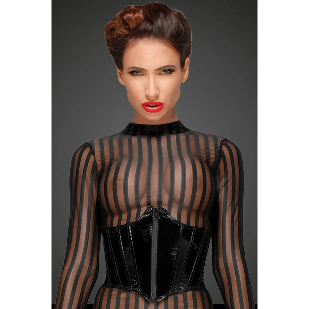 Klassisches Kleid aus Weichem und Elastischen Tüll F182 von Noir Handmade Decadence Collection | Fesselliebe.de