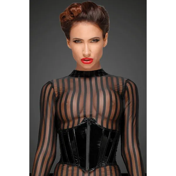 Klassisches Kleid aus Weichem und Elastischen Tüll F182 von Noir Handmade Decadence Collection | Fesselliebe.de