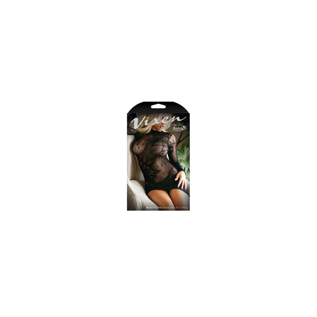 ♥ Minikleid Aus Mesh-Stoff mit String - Schwarz ♥ kaufen | Fesselliebe