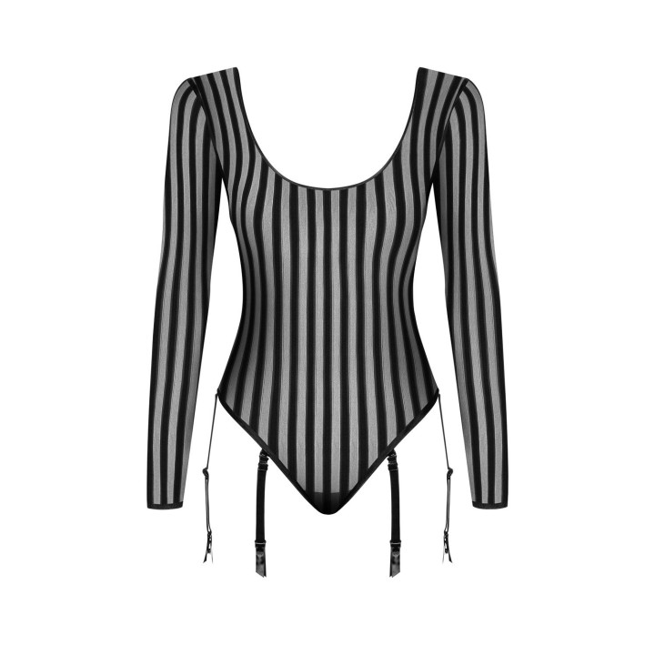 1518 Damen Tüll Body mit 6 Strumpfhalter von Petite Noir | Fesselliebe.de