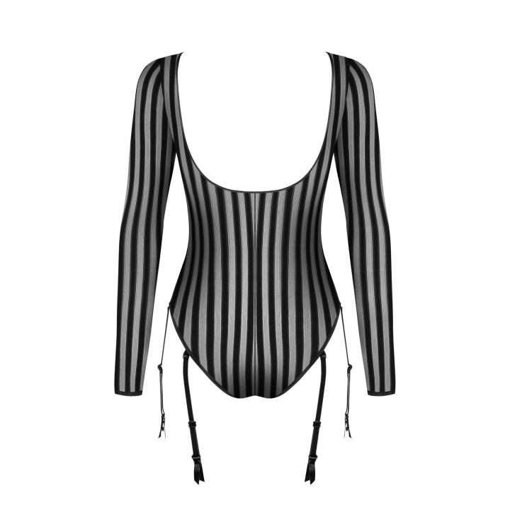 1518 Damen Tüll Body mit 6 Strumpfhalter von Petite Noir | Fesselliebe.de