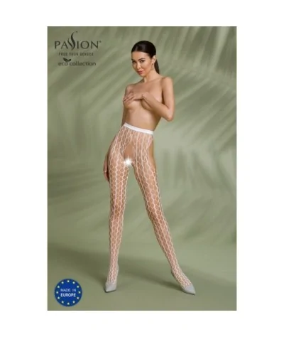 ECO Strumpfhose ouvert S007 weiß von Passion Eco Collection