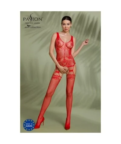 ECO Bodystocking BS009 rot von Passion Eco Collection